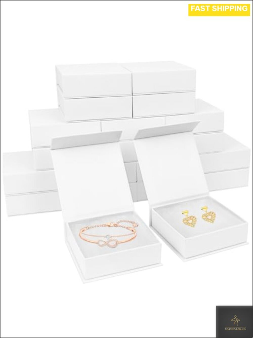 20 Pack Jewelry Gift Boxes 3.5x3.5x1.18 Small Boxes Necklace Bracelet Earring